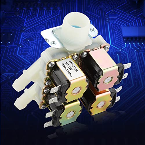 Válvula Solenoide Electromagnética DC 2V N/C, Válvula de Drenaje DN20 G3/4, Diseño de Plástico de 4 Salidas, Control de Entrada Normalmente Cerrado para Sistemas de Riego