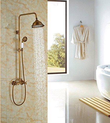 Ensemble de douche Gowe laiton antique contre le calcaire et la rouille