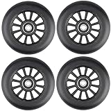 Kutrick 100mm Scooter Wheels - 100mm Pro Kick Scooter Wheels Replacement Pair - Smooth Bearing...