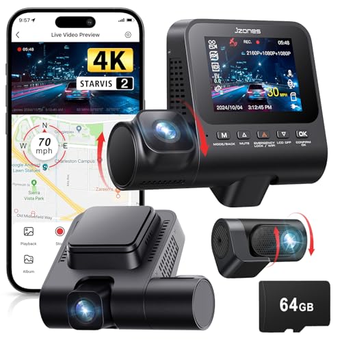 Dash Cam Front and Rear: 4K+1080P+1080P 3 Channel...