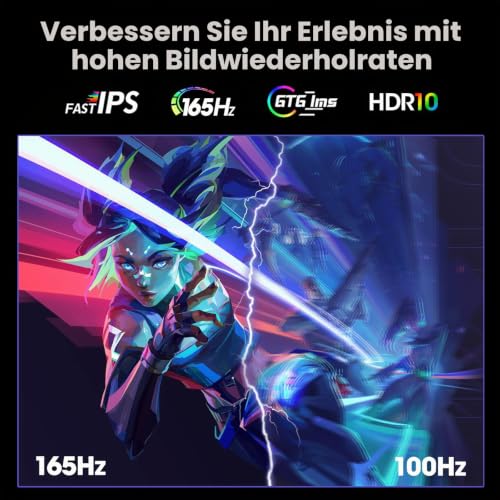 KOORUI 24.5 Zoll Monitor QHD 165Hz IPS 1ms AdaptiveSync VESA – Ansicht 2