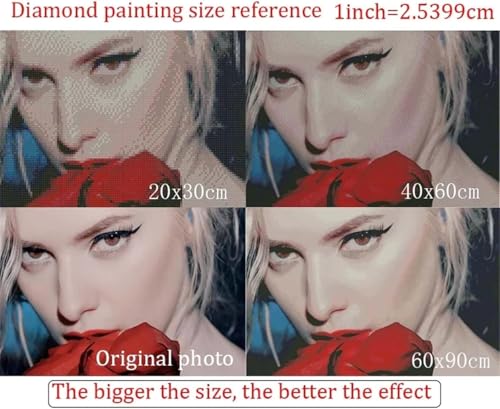 Image of Jasol Diamond Painting Kit, 40x30 Cms, Full Drill, 5D Crystals, Home Wall Decor Gift Set (Paries Rain M45514)