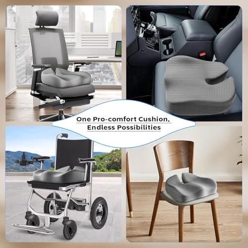 Image of SeatCushion for Tailbone & BackSupport for Chair -Sitting Cushion Back, Sciatica Back Support and Seat Cushion for Office & Home Chair (Pro Seat Cushion+Pro Back Support)