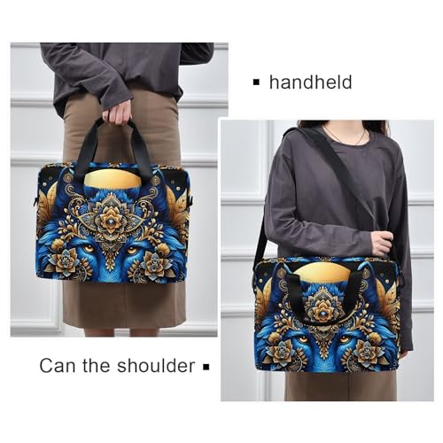 Estuche para portátil boho con cabeza de lobo 13-15.6 pulg miniatura 5