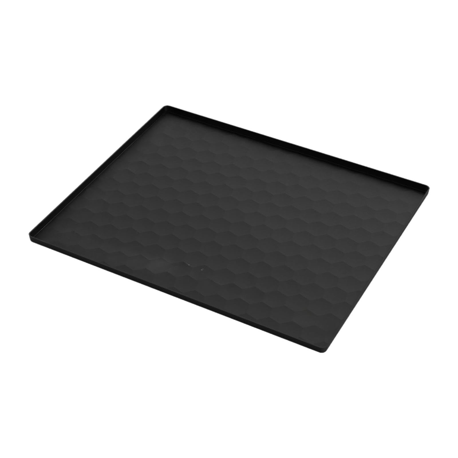 Vassoio Raccogligocce per Mini Frigoriferi E Congelatori, Accessorio Domestico Lavabile per Evitare Fuoriuscite Sotto L'asciugatrice, 60x50 Cm Nero