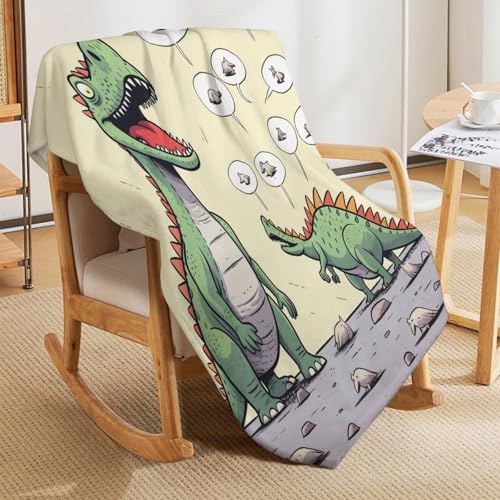 Couverture dinosaure douce chaude et confortable - Linge de lit 180x200
