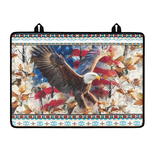 Image of Induction Stove Top Cover Protector Multipurpose Flat Top Stove Cover Mat Universal Stove Top Cover for Electric Anti-Scratching Cooktop Mat, 29 x 21 Inch, American Eagle Tribal Print