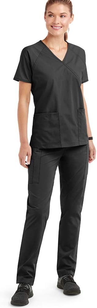 Strictly Scrubs Womenโs Classic Scrub Set (XS-3X, 14 Colors) โ Includes Mock Wrap Top and Pant