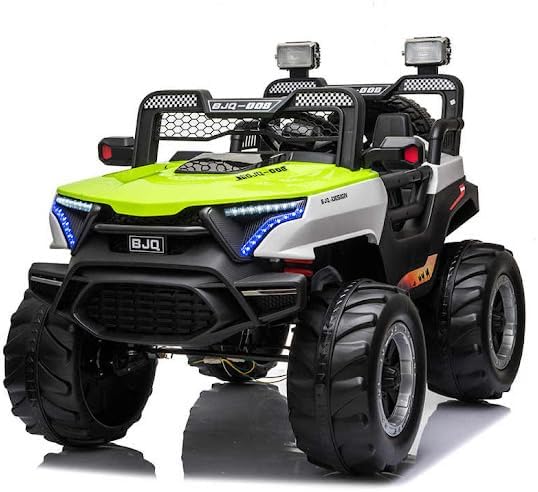 IGLIDE Kids Electric Ride On Space Dune Buggy 4X4 in green color.