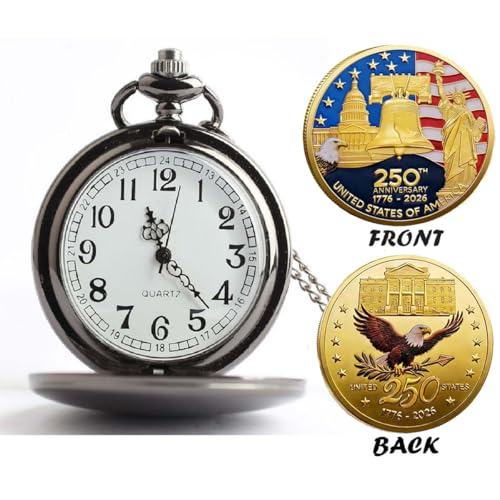 Image of Gifts for Veterans,Pocket Watch for Veterans with Military ChanllengCoin,Best Veterans Day Gifts