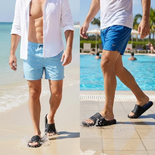 Image of FINLEEO Shower Sandals with Drainage Holes - Quick Drying Bathroom & Gym Slippers for Men and Women