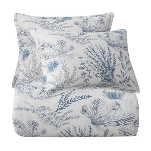 Image of HiEnd Accents Oceania 3 Piece King Coral Coastal Bedding Comforter Set
