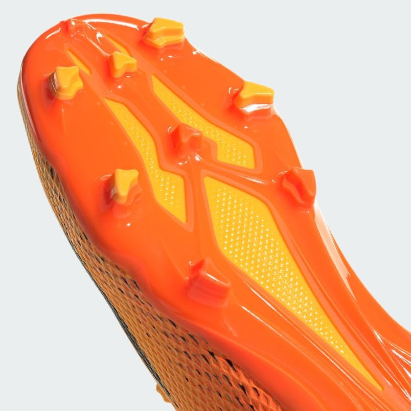 adidas X SPEEDPORTAL.3 Firm Ground Football Shoe, Solar Gold/Black/Team Solar Orange, 6 US Unisex Big Kid | Image 6