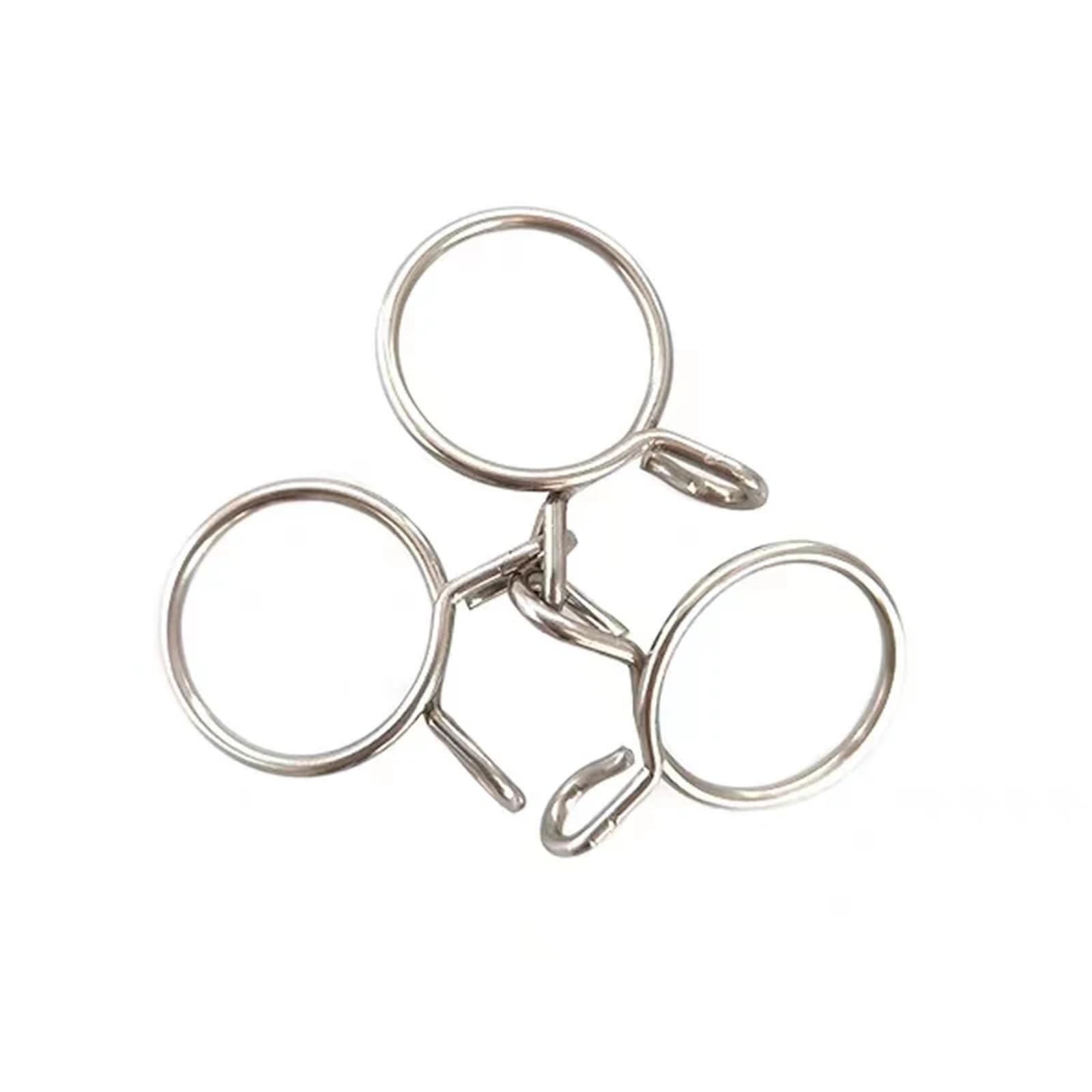 Ydhsikk One Color Double Wire Hose Clamp, Stainless Steel Double Wire Hose Clamps Pack Of 10 Silver 3-26Mm(21Mm)
