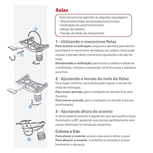 Cadeira Escritório Day Presidente CompreAlegre Giratória Reclínio