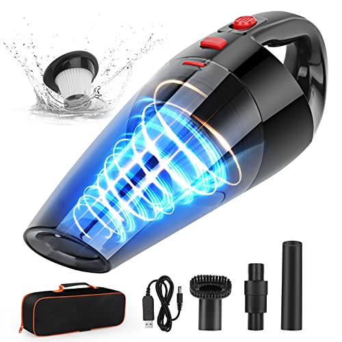 UXWEN Aspirapolvere per Auto, Mini Aspiratore Aspira Briciole Elettrico Senza Fili