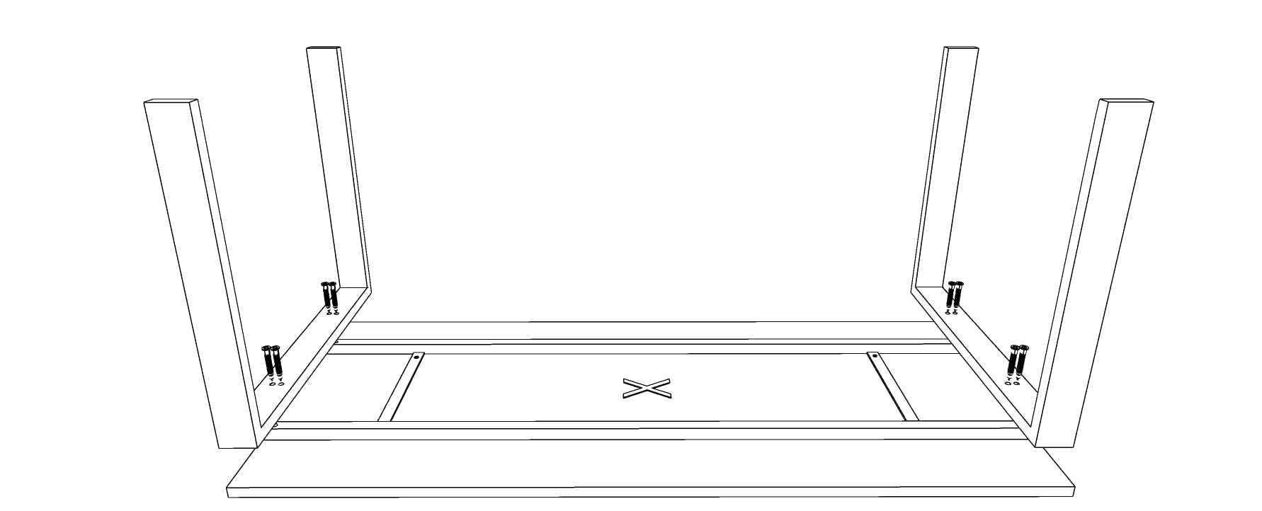 Mesa de Oficina con Estructura de Marco Abierto Gris Grafito, para teletrabajo, despachos, Sala de Estudios y Ordenadores. con Gran amplitud para Dar más Comodidad. (Nogal, 140x80)