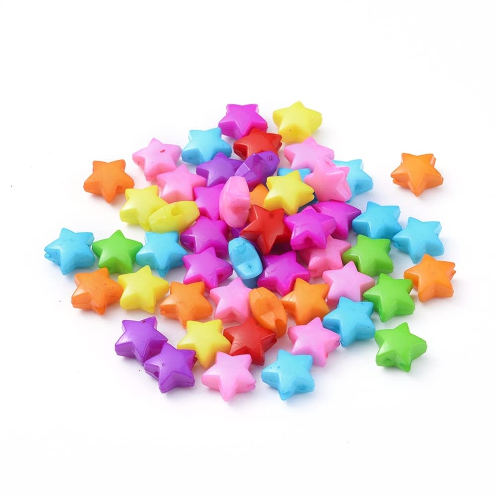12mm Acrylic Puffy Star Beads Pack of 150