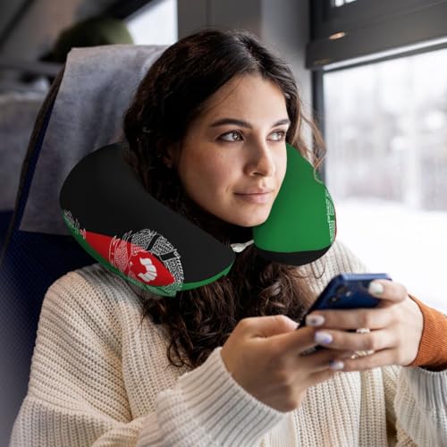 Almohada de viaje de espuma viscoelástica negra miniatura 6