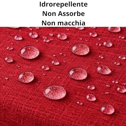 Nappe LINEN rectangulaire bordeaux 140x360 cm polyester lavable