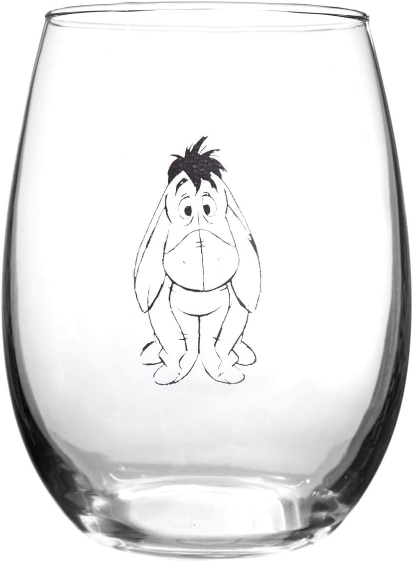 Winnie The Pooh Collectible Wine Glass Set (Eeyore),16 fl oz