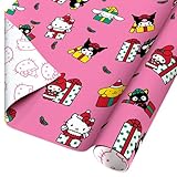 American Greetings 40 sq. ft. Pink Hello Kitty Wrapping Paper for Christmas (1 Roll, 30 in. x 192 in.)