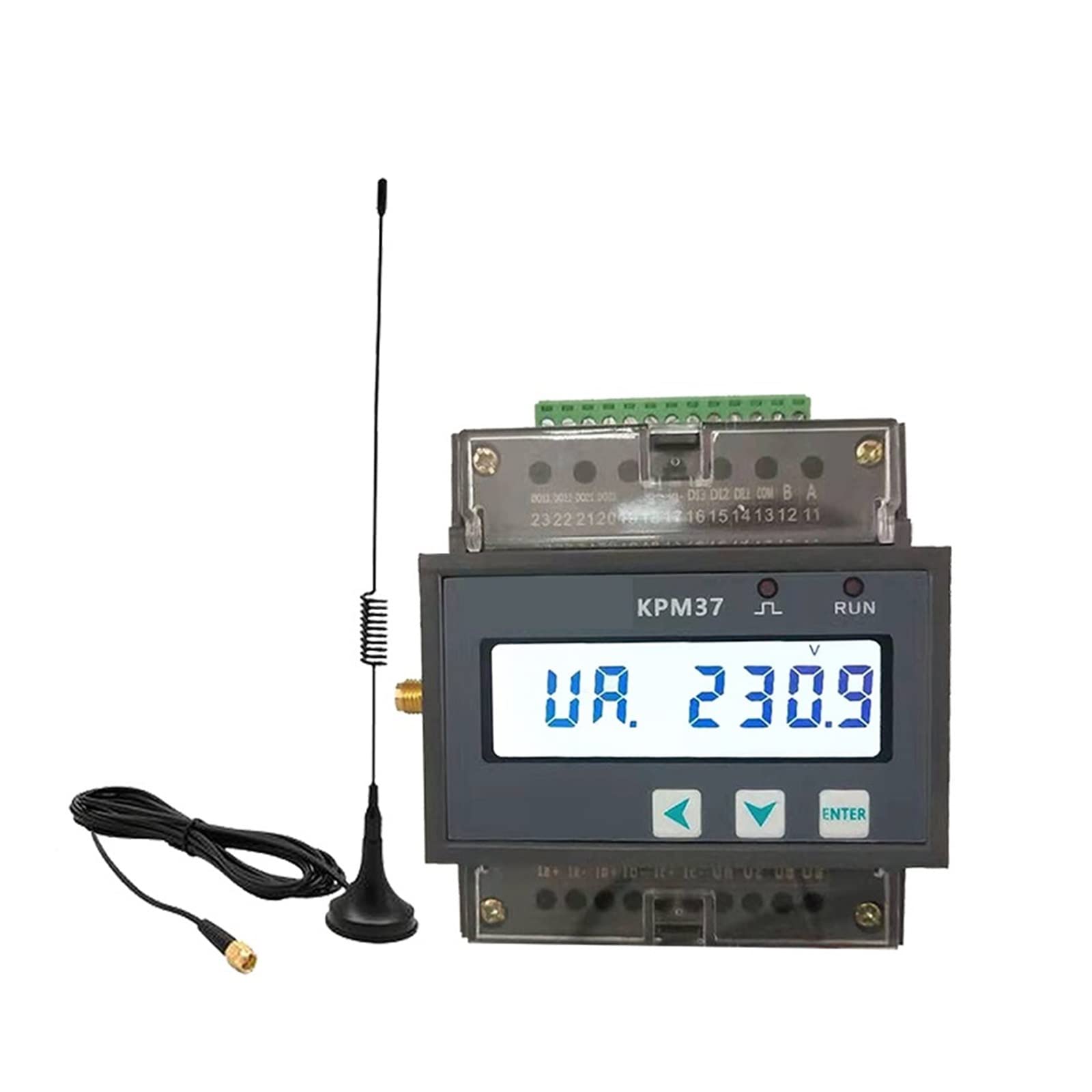 Medidor De Consumo Electrico, Instalación fácil medidor de energía eléctrica Inteligente inalámbrico Lora 433Mhz de Modbus de riel DIN de 3 Fases, Fácil de Instalar