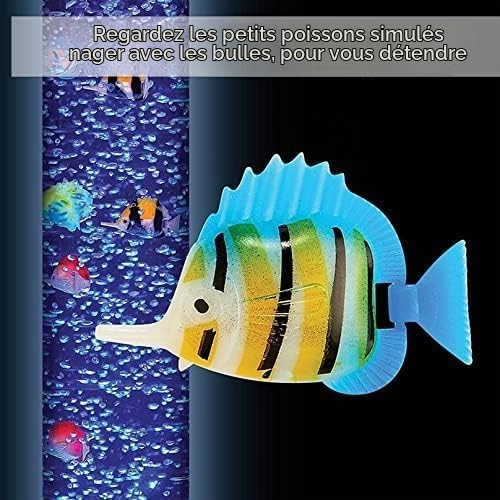 Lampe Sol Poisson Bulles 1M Faux Tube d'Eau LED 7 Couleurs Veilleuse Ambiance USB Cadeau Enfants Adultes TDAH Autisme