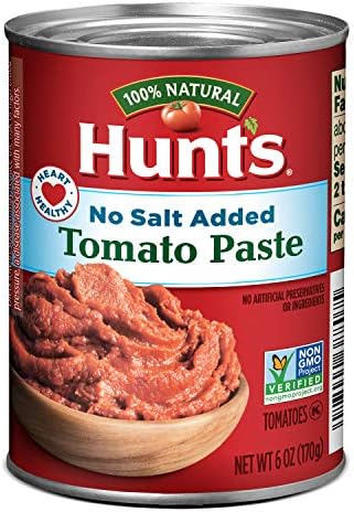 Hunt’s No Salt Added Tomato Paste, Perfect for Chili & Soups, 6 oz. Can