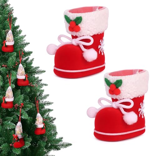 2PC Stiefel Weihnachten Taschen Santa Geschenk Form Wrapping Holiday...