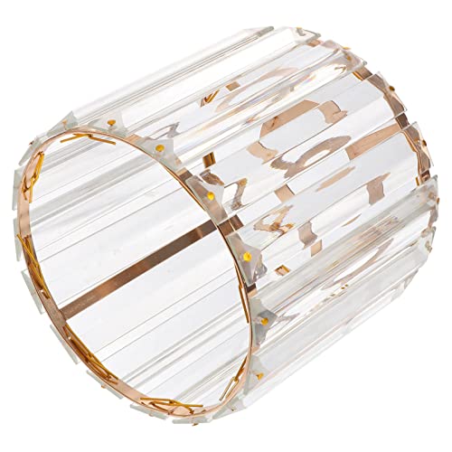 Image of Lurrose Chandelier Lamp Shades Crystal Lampshade Small Clip on Light Shades Lamp Cover Bulb Cover Ceiling Light Covers Wall Lamp Candle Shade for Living Room Bedrooms