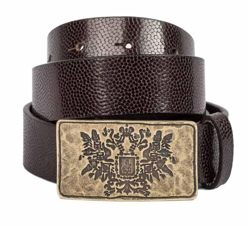 Diesel BALES CINTURA Belt Gürtel DAMEN Echtleder (Braun, 85 cm)