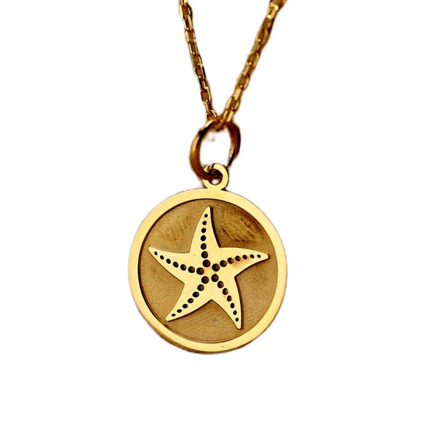Collar de plata de ley 925 de 24 mm, cadena de 45,7 cm, collar de estrella de mar, colgante de estrella de mar, joyería con dije de estrella de mar, estrella de mar minimalista, colgante de amante