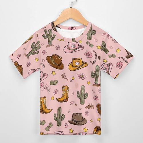 Kids Girls 100% Cotton T-Shirts Casual Short Sleeve Crewneck Tees 3-15 Years3