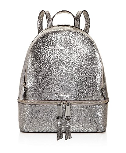 MICHAEL Michael Kors Rhea Zip Medium Backpack (Metallic Silver 2)