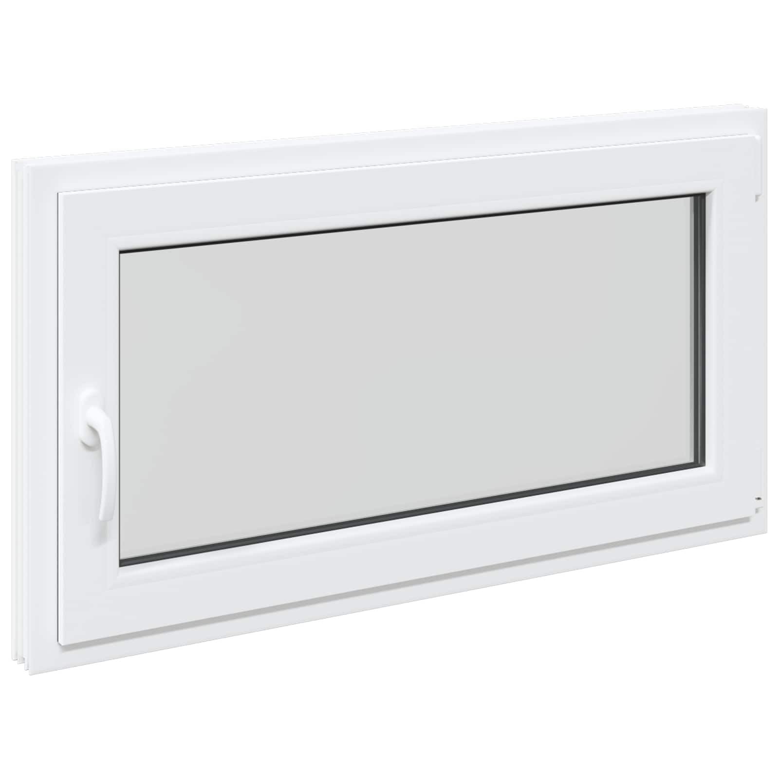 Fenêtre de cave RISOR 110x70 cm PVC blanc | Isolation thermique et acoustique sous-sol