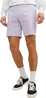 شورت رياضي نيو بيسيك للرجال من جاك اند جونز، لون اوركيد بيتال، مقاس L، ازرق دينيم، البوليستر قطن