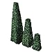 Produktbild vidaXL Buchsbaum Pyramide 3er Set Deko Kunstpflanze Künstlicher Buxus Kunstbaum