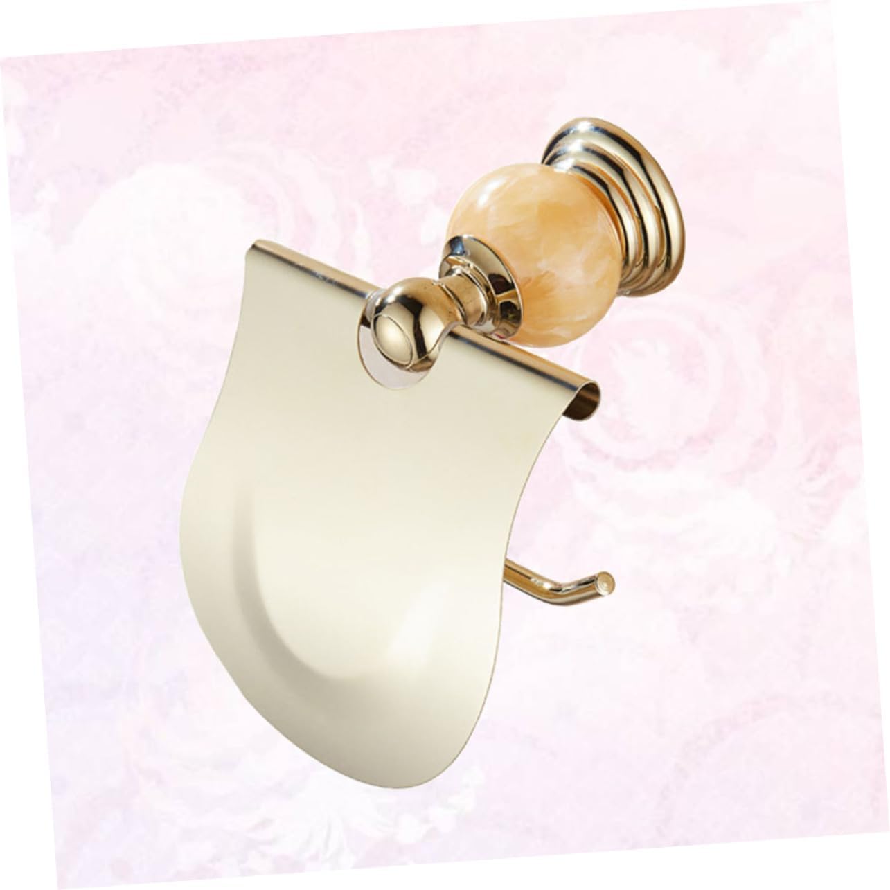 Gold-Plated Jade Toilet Paper Holder Industrial Commercial Bathroom Paper Holder Chrome Finish Rustproof Easy Maintenance