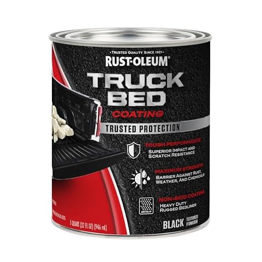 Rust-Oleum 342668 Stops Rust Truck Bed Coating, 1 Quart, Black