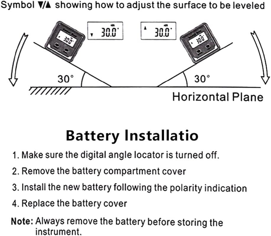 Red Digital Protractor Inclinometer Level Box Digital Angle Finder Bevel Box with Magnet Base