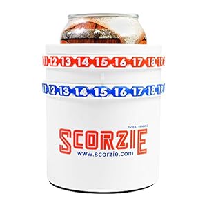 Scorzie Cornhole Score Keeper, Can Cooler The Only Cola/Beer Sleeve That Keeps Score – Perfect for Lawn Games Including Kan Jam Corn Hole Poleish Horseshoes and Your Child’s Soccer or Baseball Games …