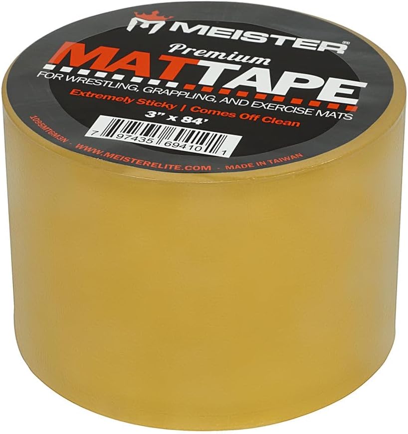 Meister Premium Mat Tape for Wrestling, Grappling and Exercise Mats - Clear - 3" x 84ft - 3 Rolls