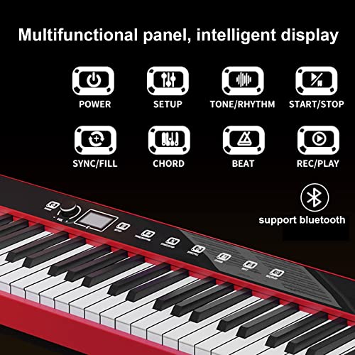 Clavier de piano numérique à 88 touches avec action de marteau Touches pondérées Piano électrique Bluetooth Connexion MIDI Haut-parleur HIFI intégré Comprend un support, une pédale de sustain (Color - Les Beatles, Paul McCartney, John Lennon, RIngo Starr, George Harrison Clavier de piano numérique à 88 touches avec action de marteau Touches pondérées Piano électrique Bluetooth Connexion MIDI Haut-parleur HIFI intégré Comprend un support, une pédale de sustain (Color – Image 5