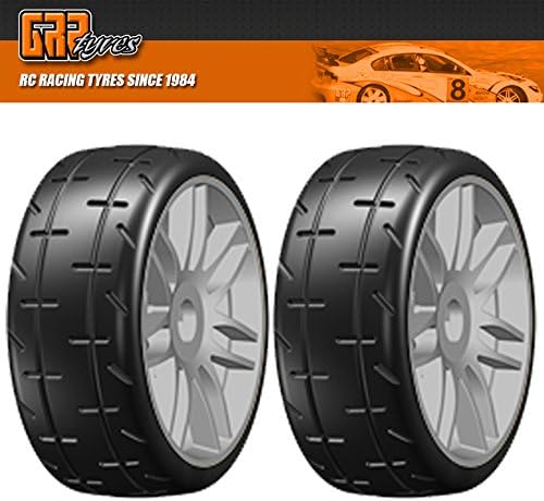 GRP GTK01-S3 GT T01 REVO S3 Soft Belted Mounted Tires (4) 1/8 Buggy Silver