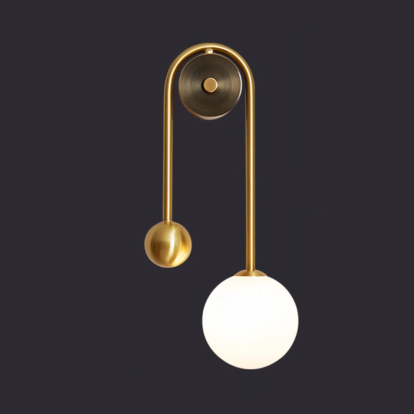 Wdbztj B Modern Wall Lamps & Sconces, Mid Century All Glass Gold Wall Lights For Edroom Living Room Hallway Edside Athroom Hallway Indoor,
