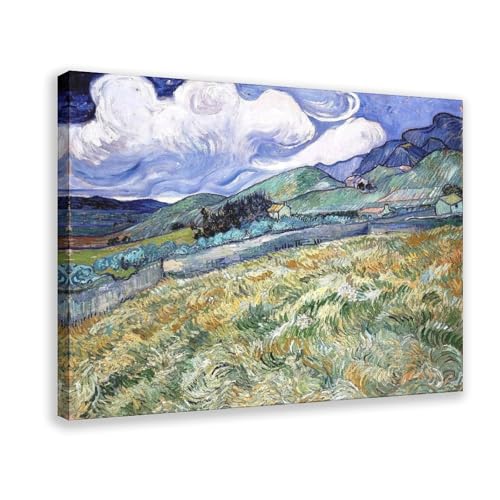 Impression sur toile Paysage de Saint Remy Van Gogh tableau prêt à suspendre
