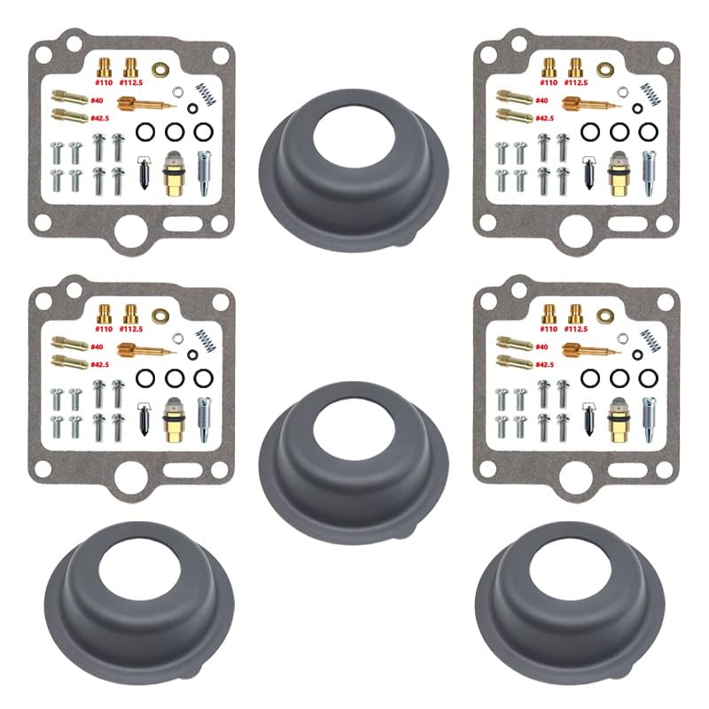 Kit Reparación Carburador FJ1200 1986-1993 1200cc Flotador | para 4 cilindros en línea FJ 1988 1991 reparación piezas moto carburador revisión repuesto aguja membrana junta