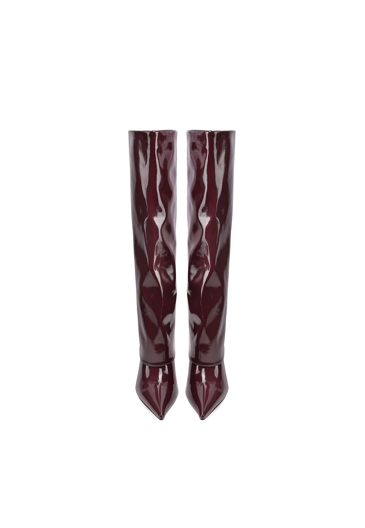 QUEEN HELENA Stivali Alti a Gambale Largo con Tacco a Spillo Casual Donna K3970