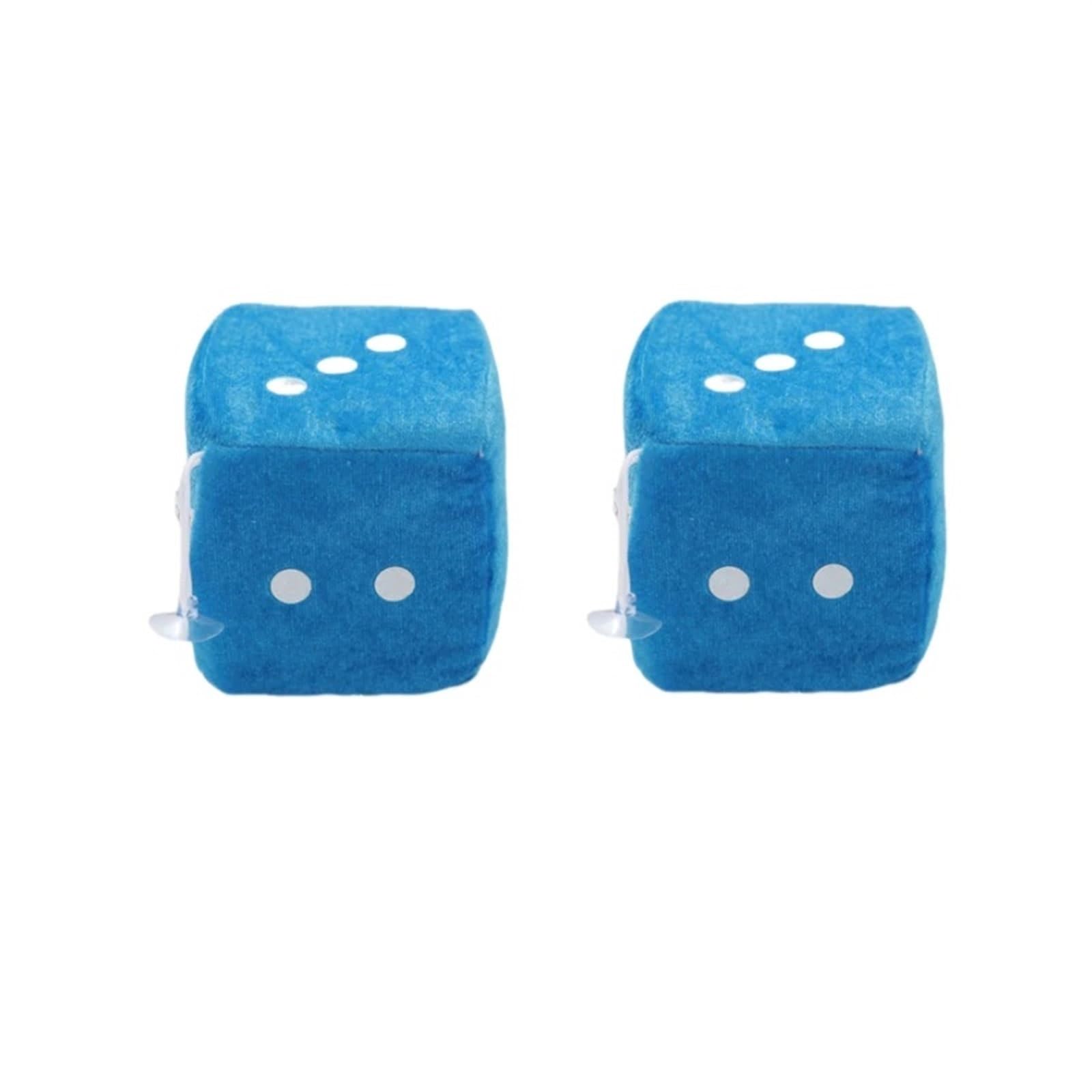 Car Trim Interior 2x Car Dice Ornament Rearview Mirror Hanging Ornaments Styling Plush Fuzzy Decoration(Blue 2pcs)